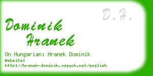dominik hranek business card